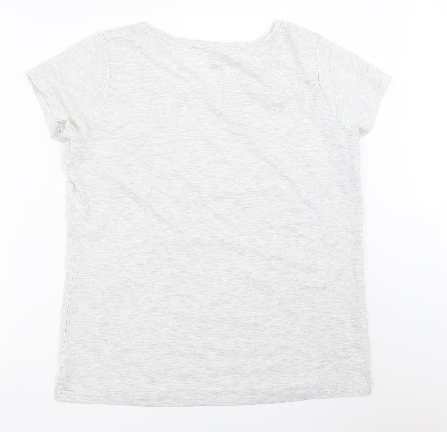 F&F Womens Grey Solid  Top Pyjama Top Size 16