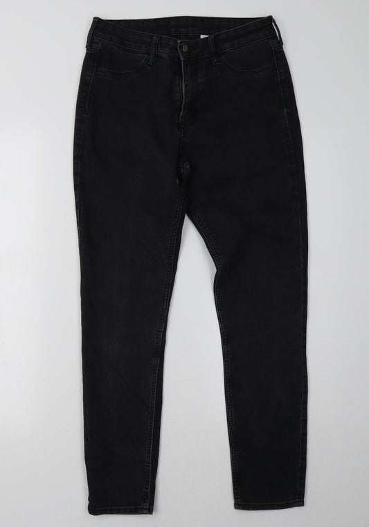 H&M Womens Black  Denim Skinny Jeans Size 27 L29 in
