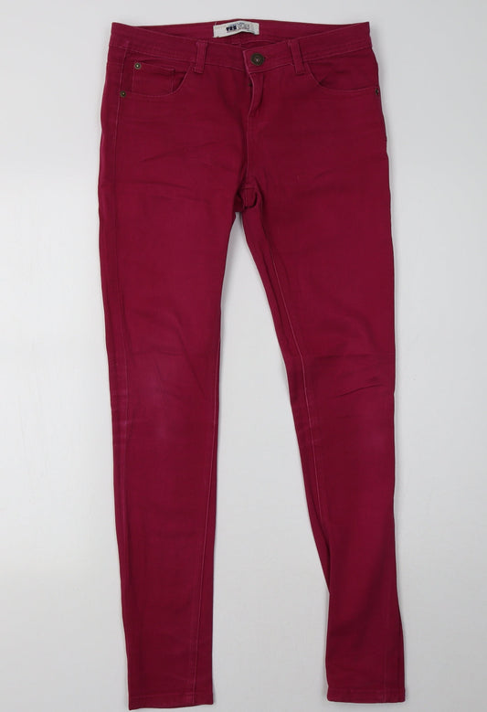 yesyes Womens Pink   Skinny Jeans Size 8 L32 in