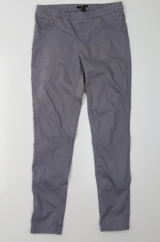 H&M Womens Purple   Jegging Trousers Size 10 L31 in