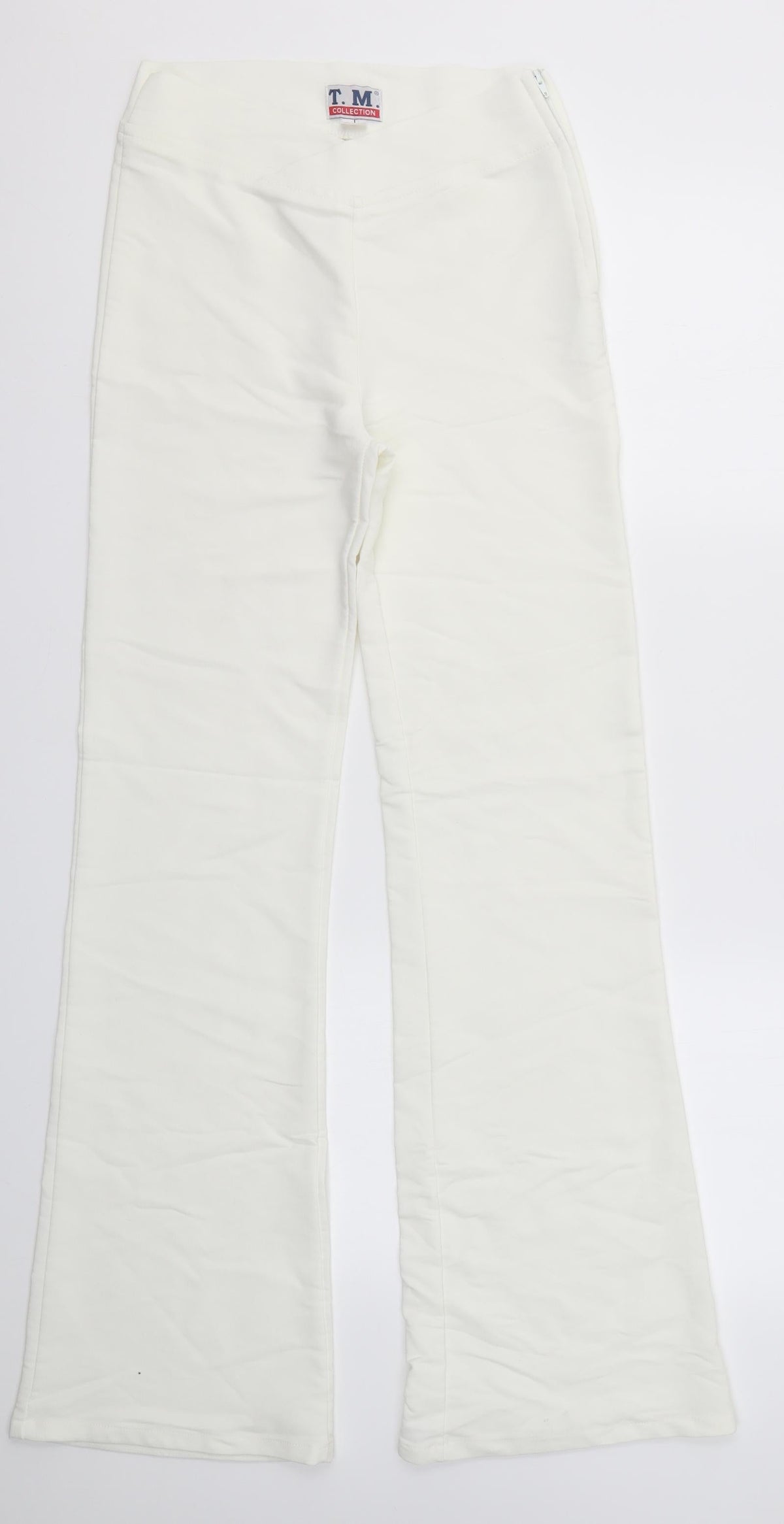 T.M. Collection Womens White   Dress Pants Trousers Size L L30 in
