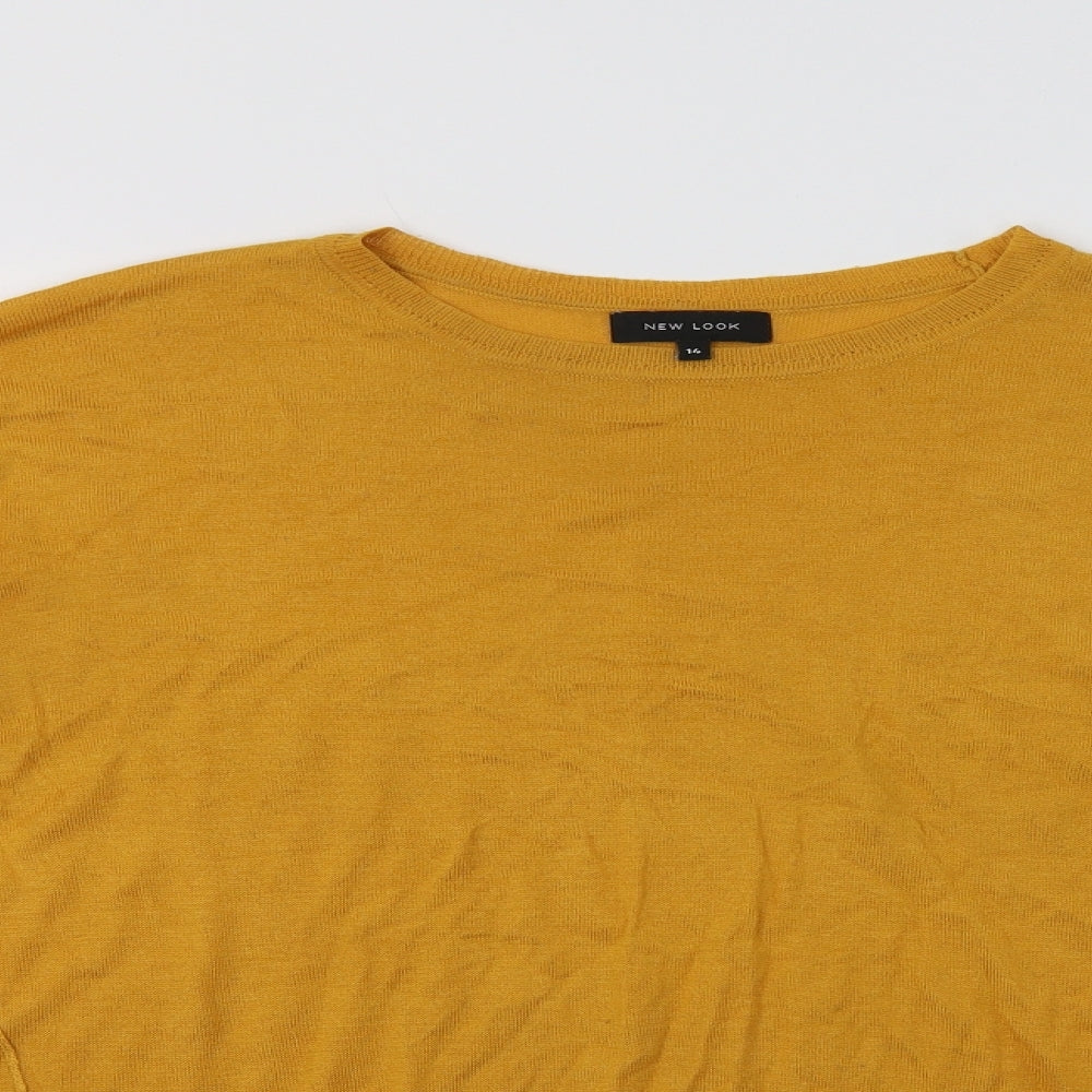New Look Womens Yellow   Pullover Jumper Size 14