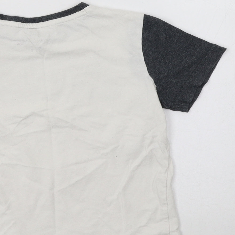 F&F Girls White   Basic T-Shirt Size 6-7 Years  - Lazy