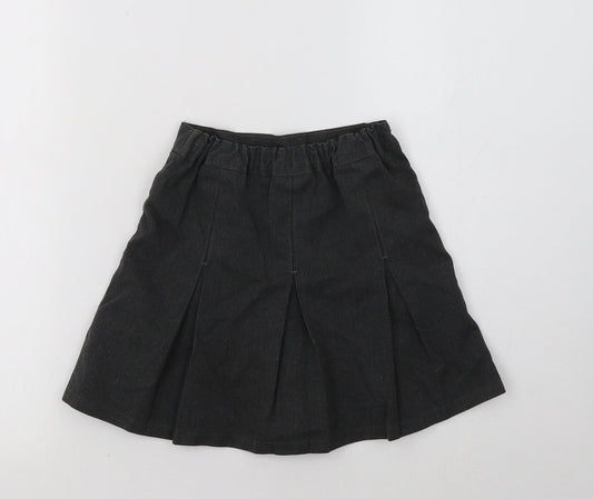 M&S Girls Grey   Pleated Skirt Size 3-4 Years - School Wear