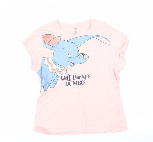 Disney at Primark Womens Pink Animal Print   Pyjama Top Size XS  - Walt Disney's Dumbo