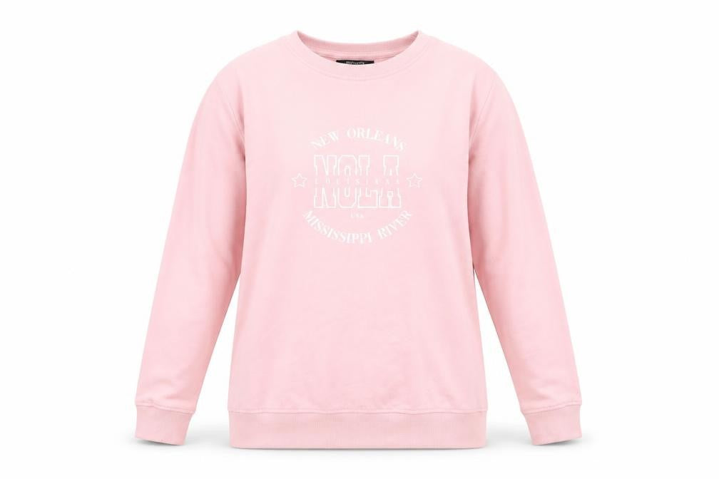 ESMARA Womens Pink   Pullover Sweatshirt Size M  - New Orleans