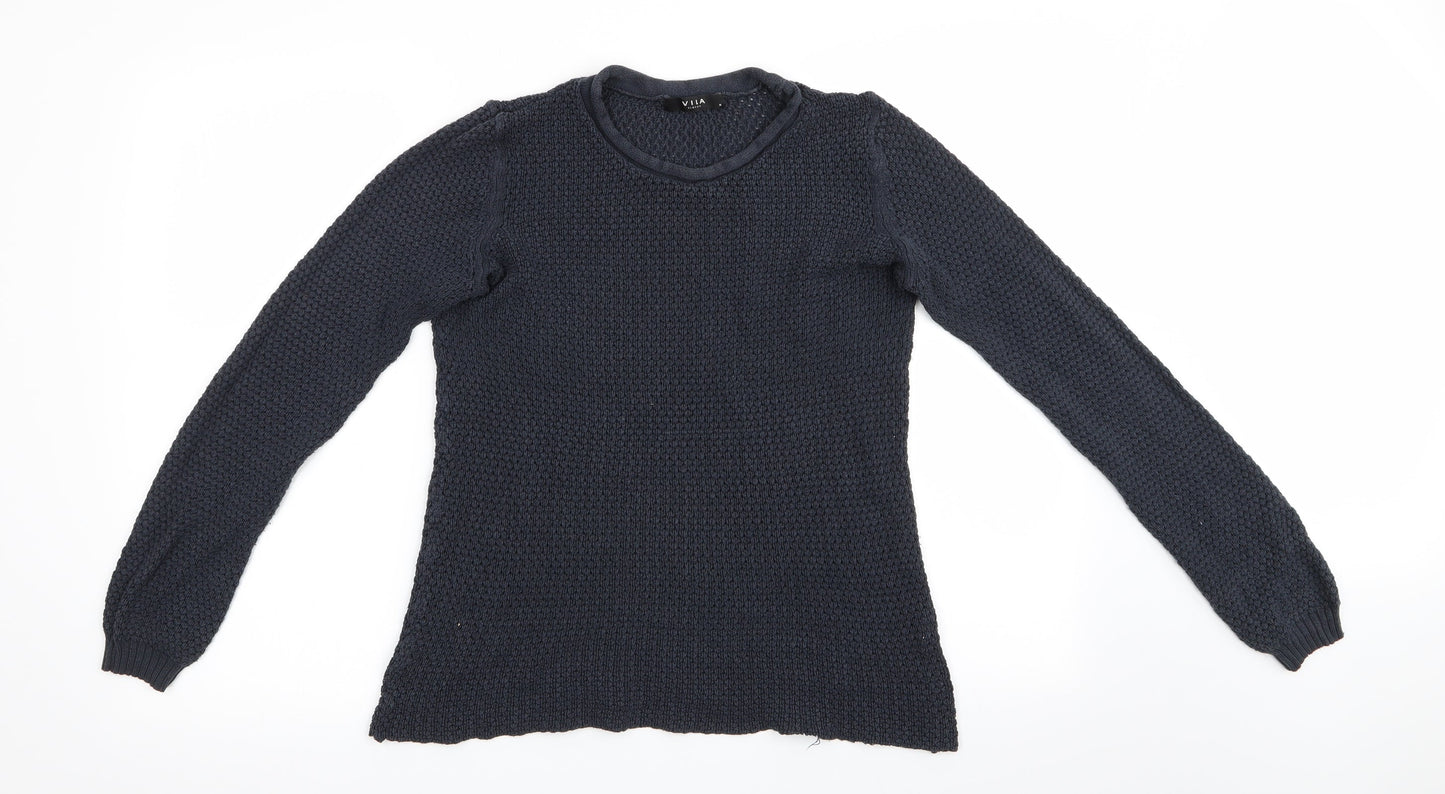 VILA Womens Blue   Pullover Jumper Size M