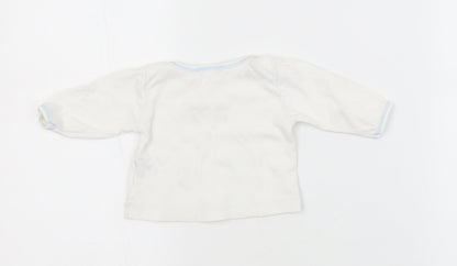 Magnolia Baby White   Basic T-Shirt Size 0-3 Months
