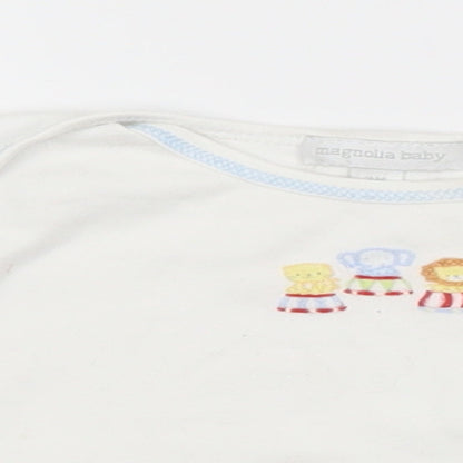 Magnolia Baby White   Basic T-Shirt Size 0-3 Months