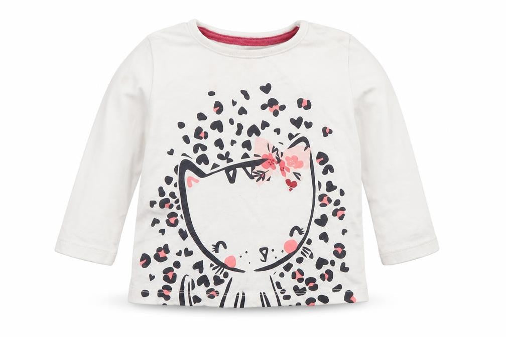 LULLABY Girls White   Basic T-Shirt Size 6-9 Months