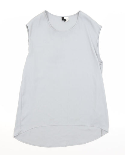 H&M Womens Grey   Basic Blouse Size 4