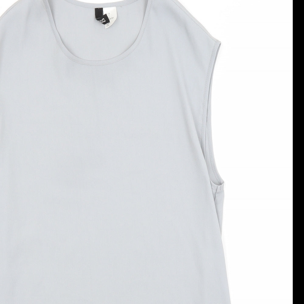 H&M Womens Grey   Basic Blouse Size 4