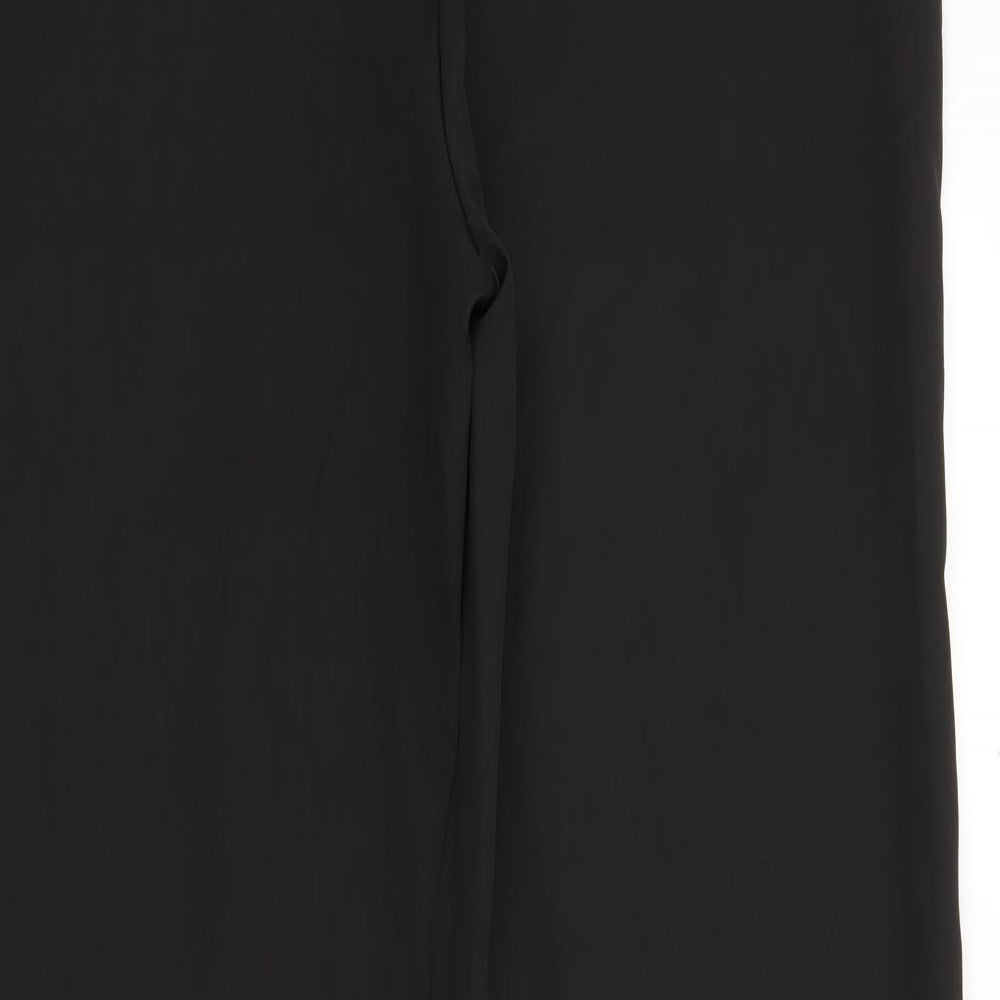 PRETTYLITTLETHING Womens Black   Trousers  Size 12 L33 in