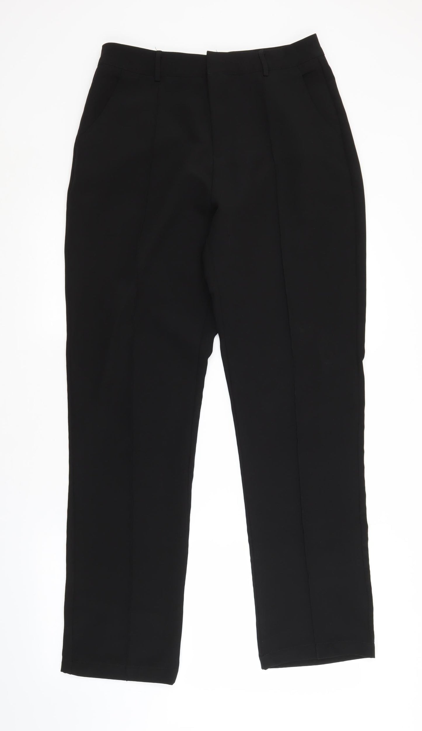 PRETTYLITTLETHING Womens Black   Trousers  Size 12 L31 in