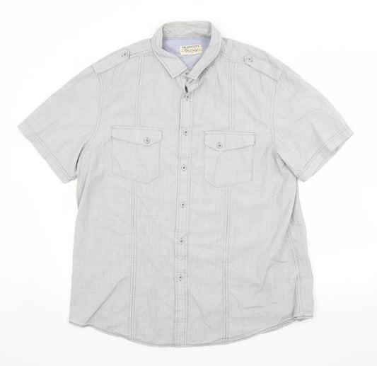 Burton Mens Grey    Button-Up Size XL