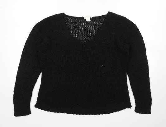 H&M Womens Black   Pullover Jumper Size M