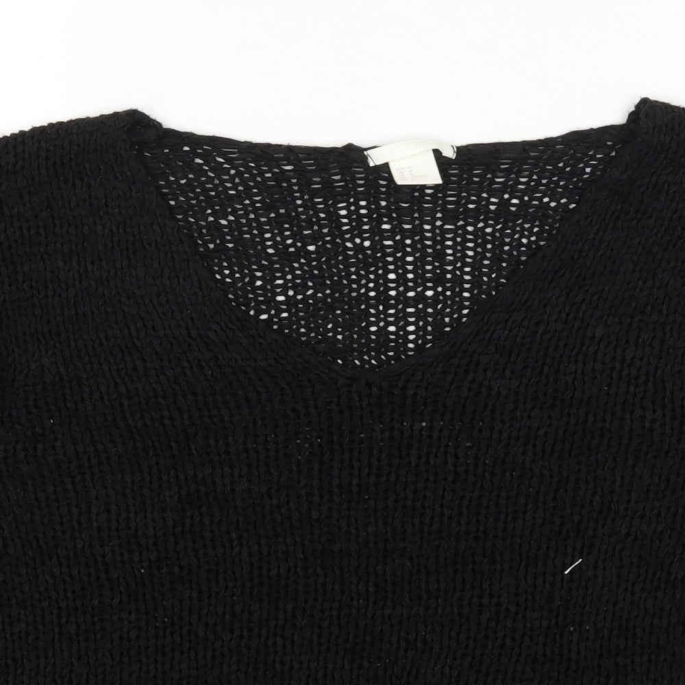 H&M Womens Black   Pullover Jumper Size M
