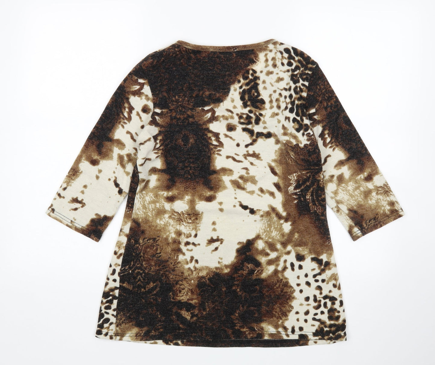 Text Womens Multicoloured Animal Print  Pullover Jumper Size S