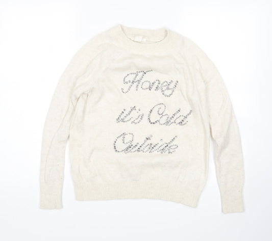 H&M Womens Beige   Pullover Jumper Size XS