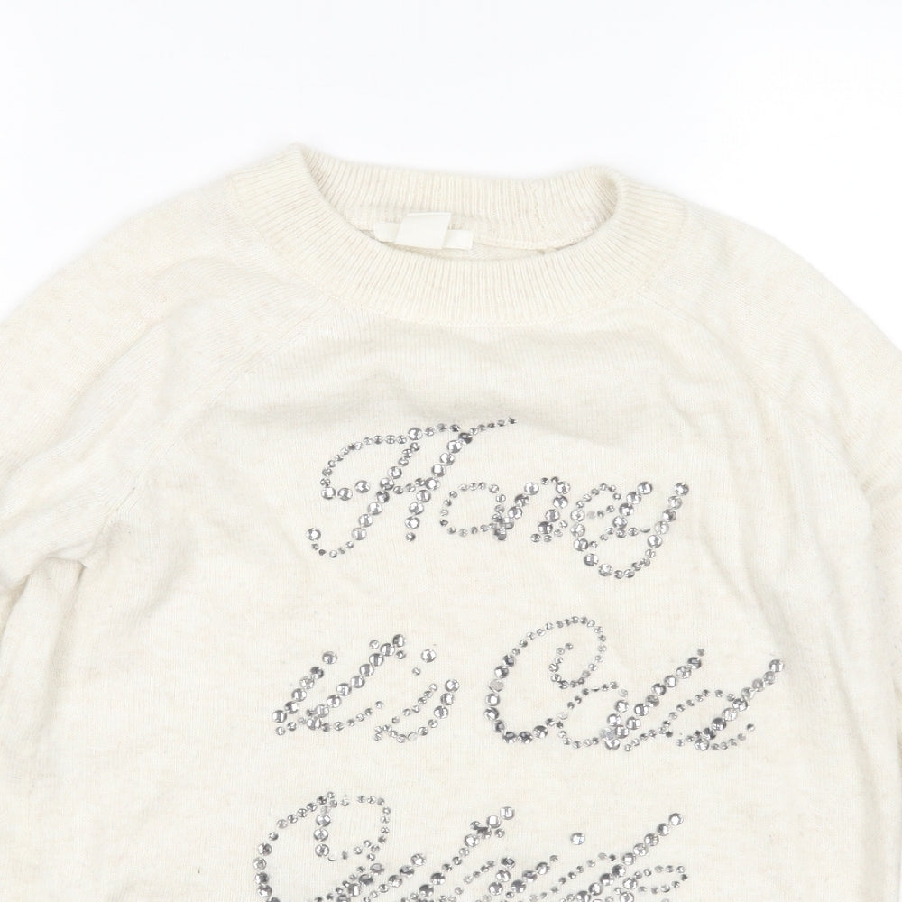 H&M Womens Beige   Pullover Jumper Size XS