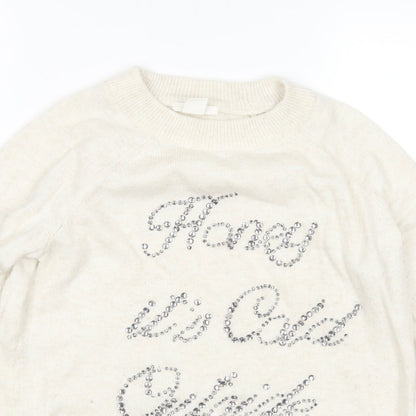 H&M Womens Beige   Pullover Jumper Size XS