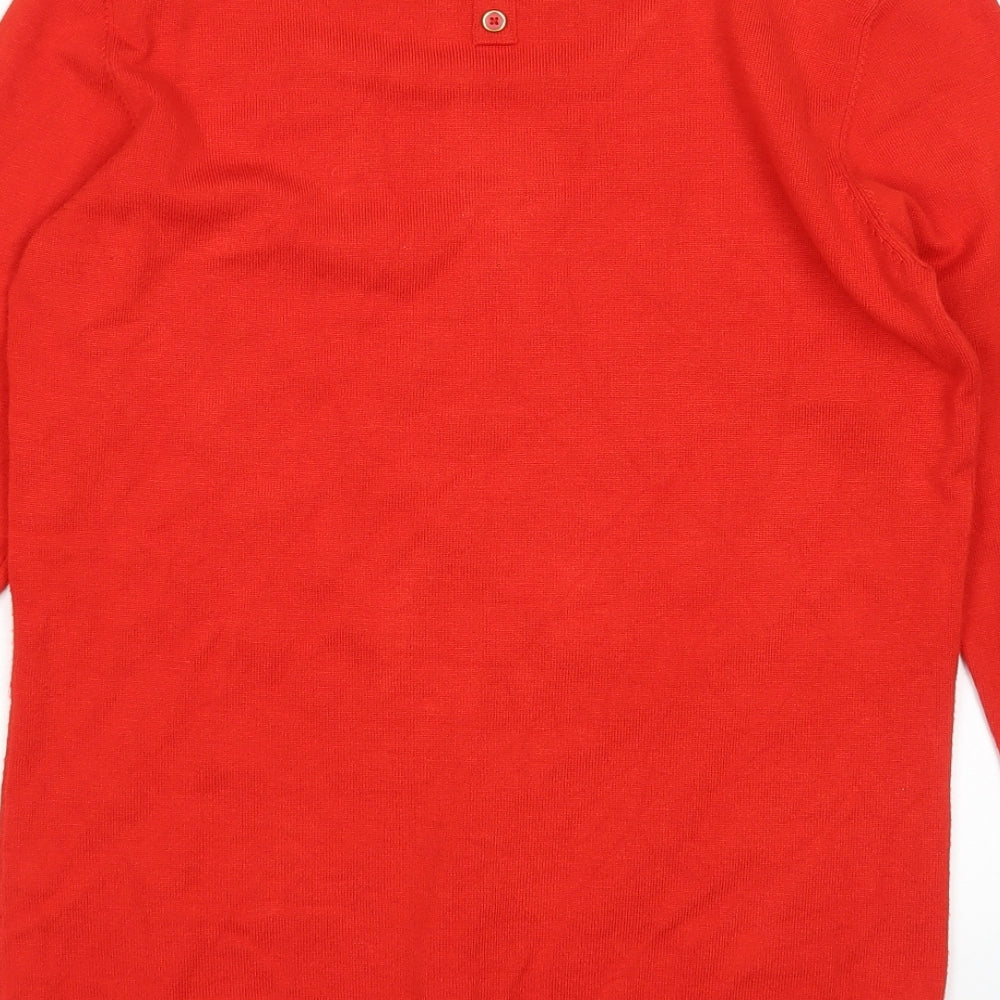 M&Co Womens Red   Pullover Jumper Size 12