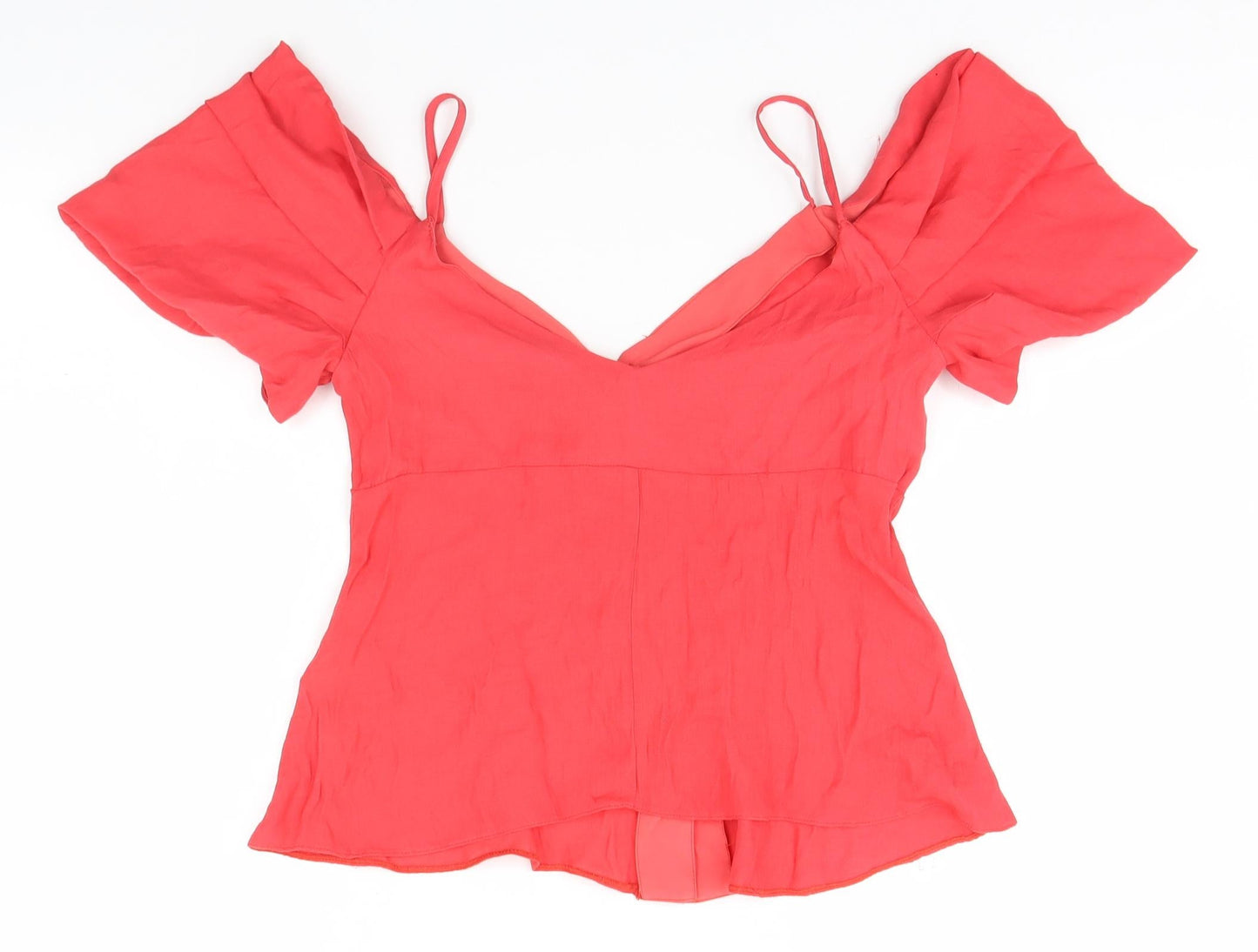Topshop Womens Red   Basic T-Shirt Size 10