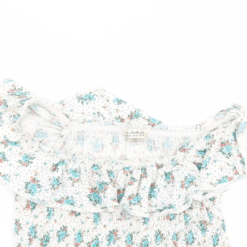 Miss Selfridge Womens White   Basic T-Shirt Size M