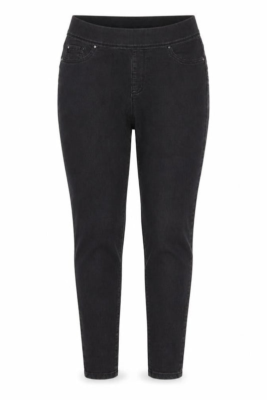 Denim & Co. Womens Black   Tapered Jeans Size 14 L29 in