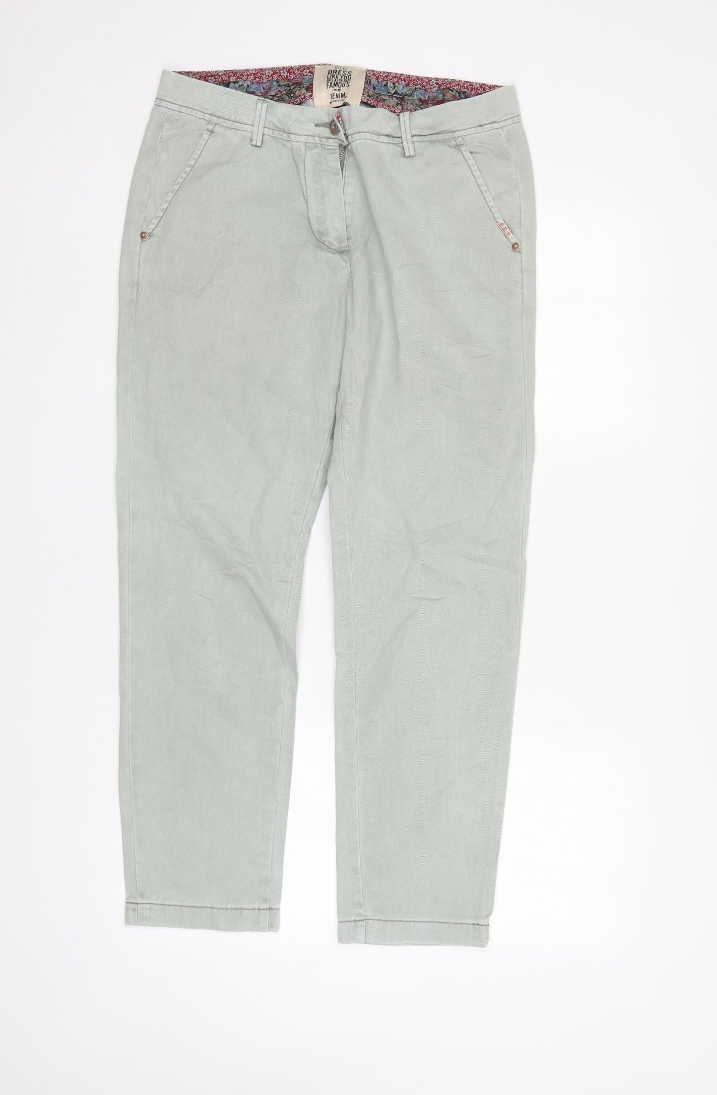 WIYA Womens Grey   Straight Jeans Size L L27 in