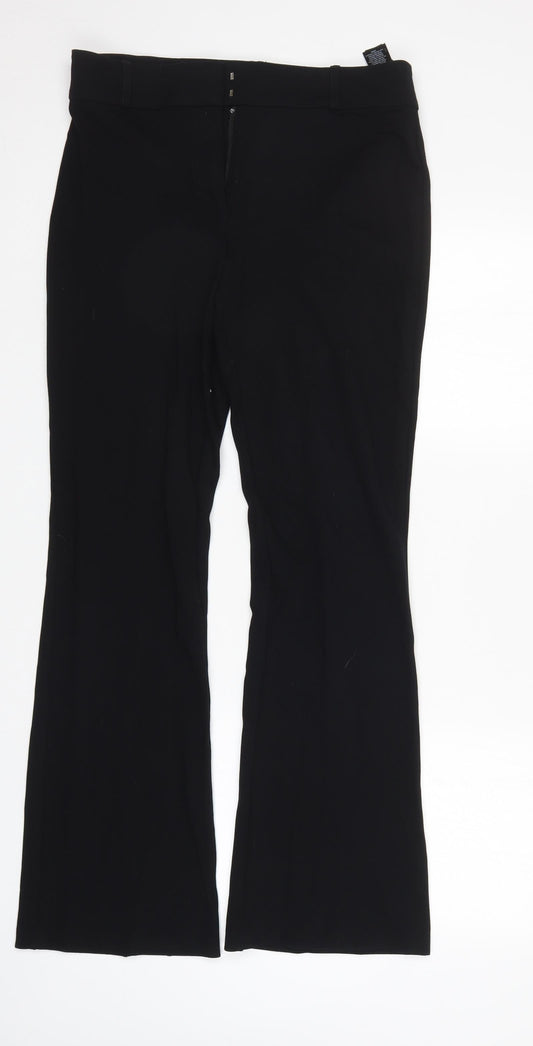 M&S Womens Black   Trousers  Size 12 L30 in