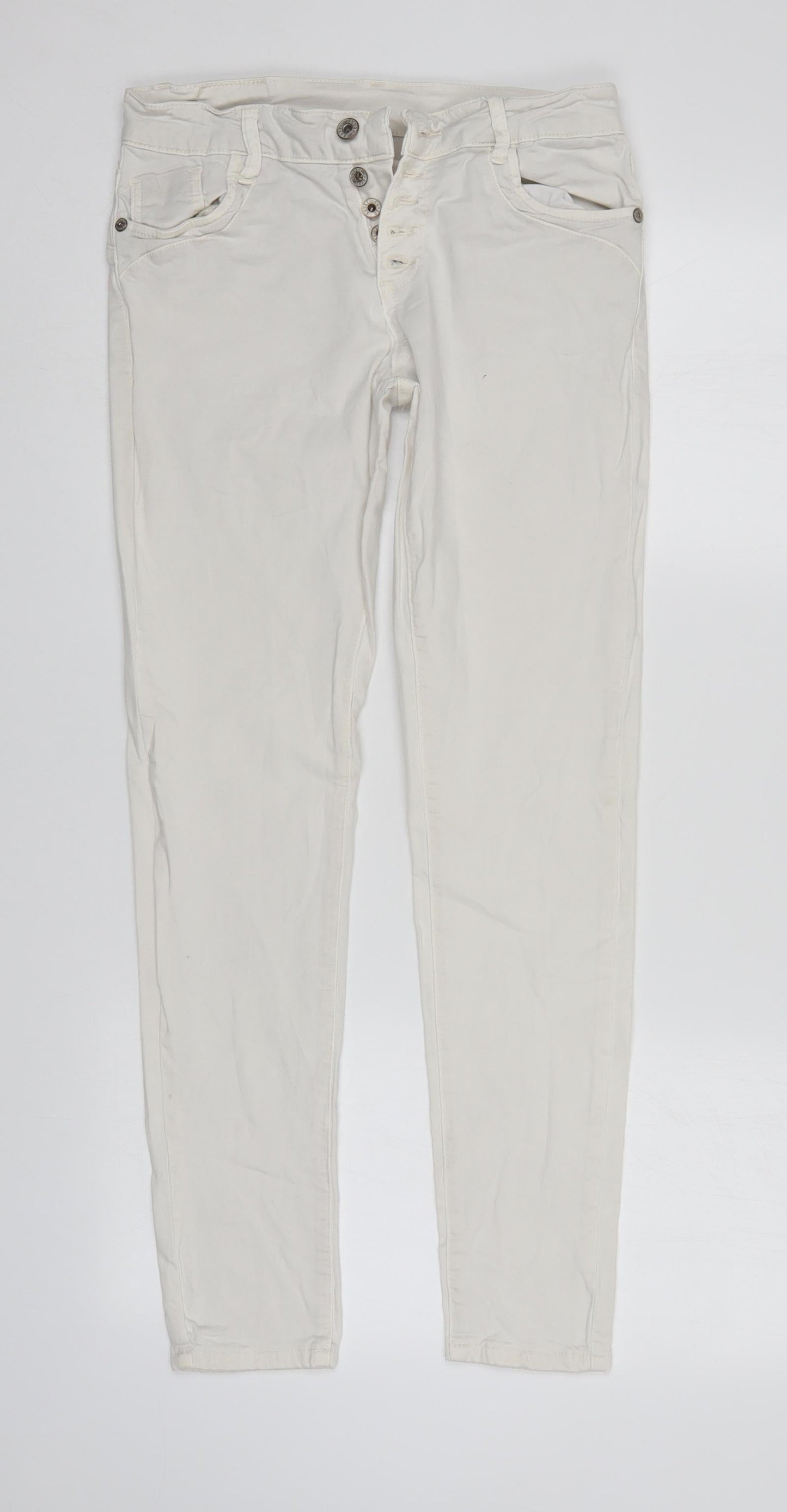 Preworn Womens White   Tapered Jeans Size S L28 in