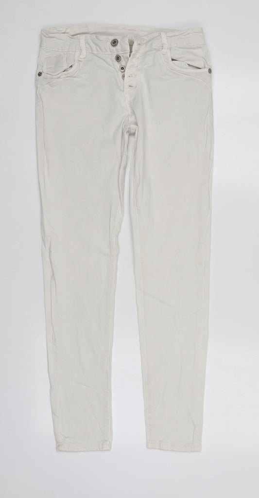 Preworn Womens White   Tapered Jeans Size S L28 in
