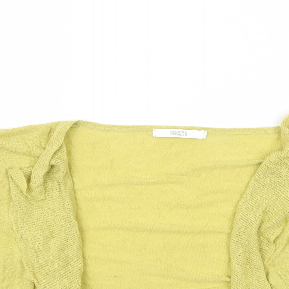 Marks and Spencer Womens Green  Knit Cardigan Jumper Size M