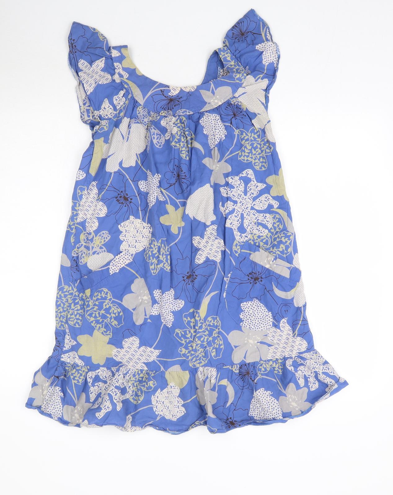 Atmosphere Womens Blue Floral  Basic Blouse Size 8