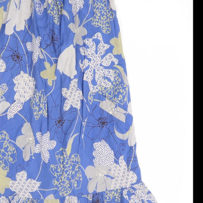 Atmosphere Womens Blue Floral  Basic Blouse Size 8
