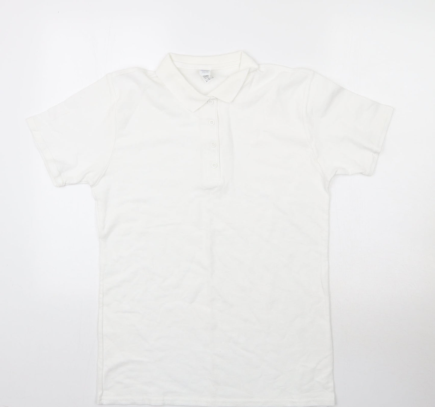 Gildan Womens White   Basic Polo Size L
