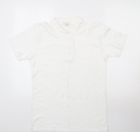Gildan Womens White   Basic Polo Size L