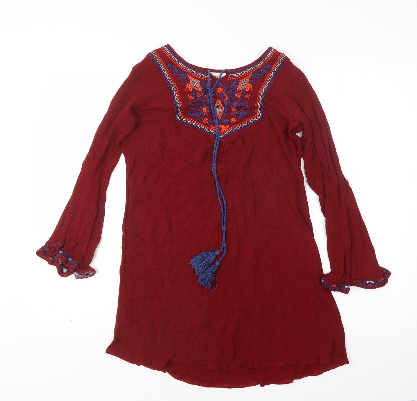 Kiss the Sky Womens Red   Basic Blouse Size XS