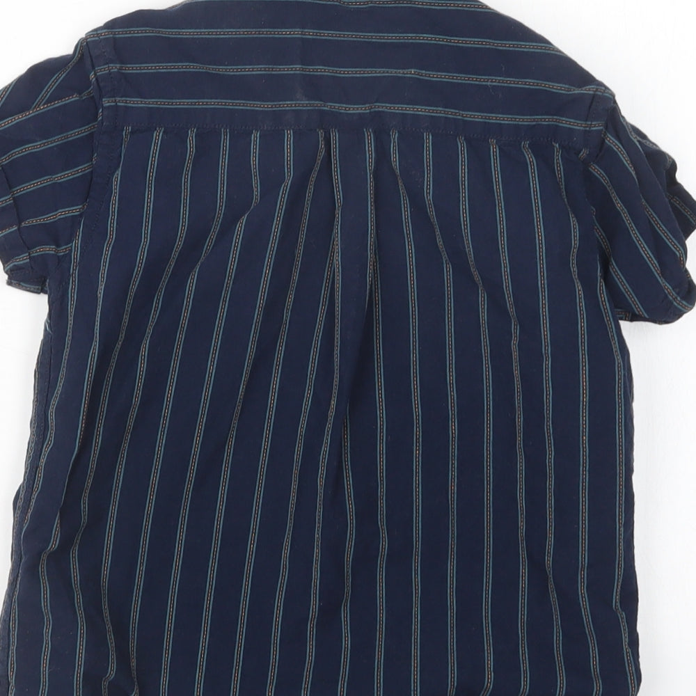 Steel & Jelly Boys Blue Striped  Basic Button-Up Size 7-8 Years