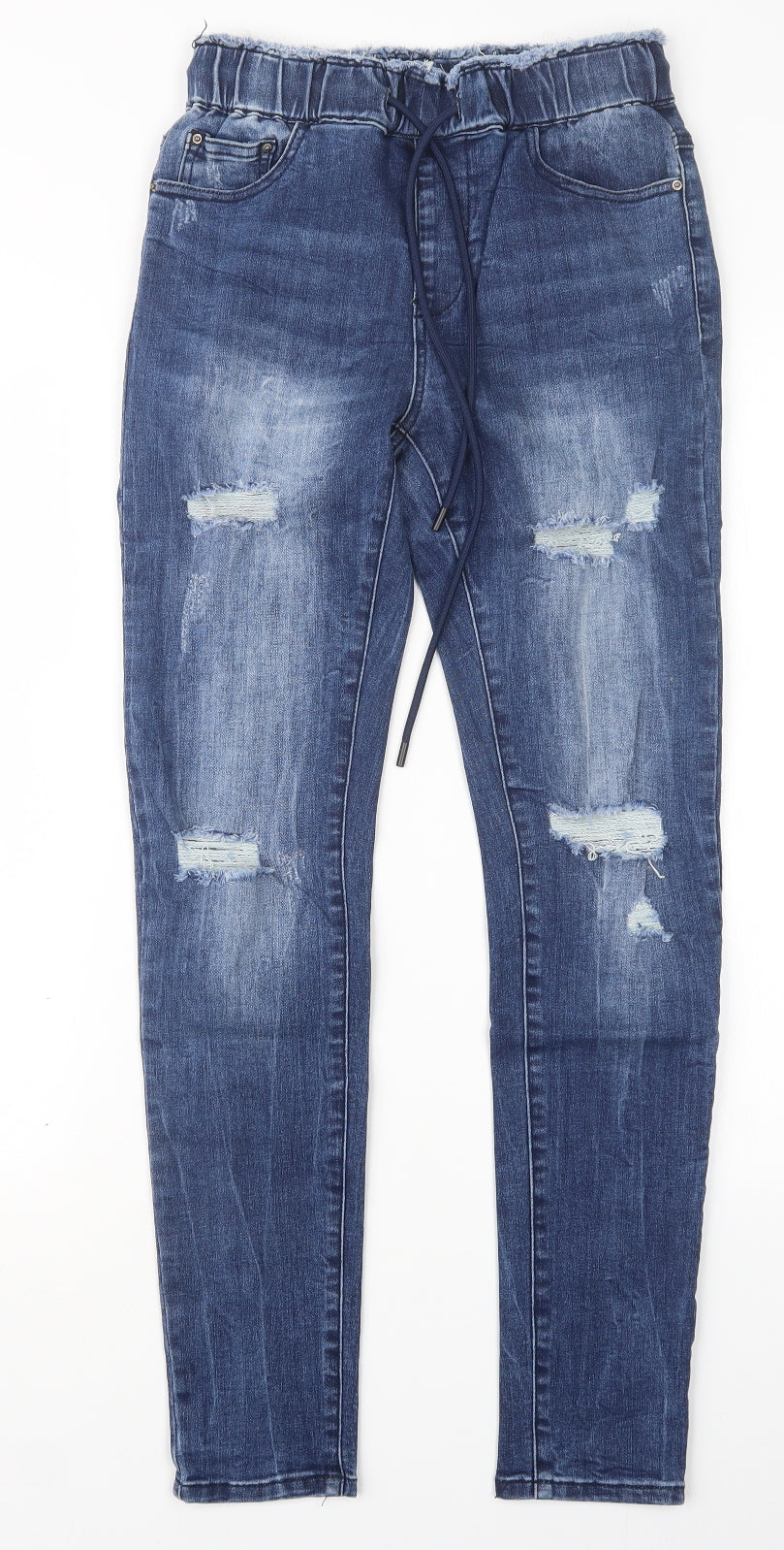 Preworn Womens Blue  Denim Straight Jeans Size XS L28.5 in
