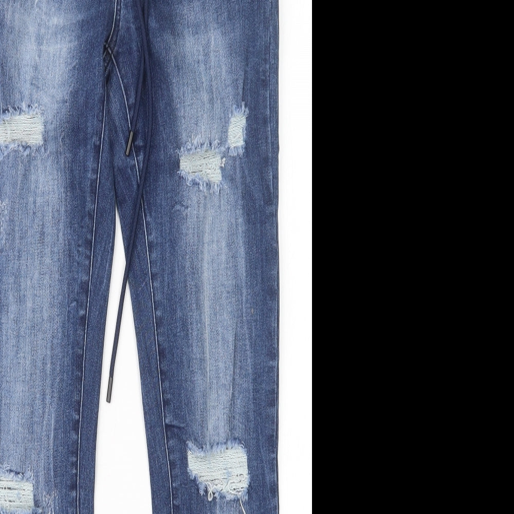 Preworn Womens Blue  Denim Straight Jeans Size XS L28.5 in