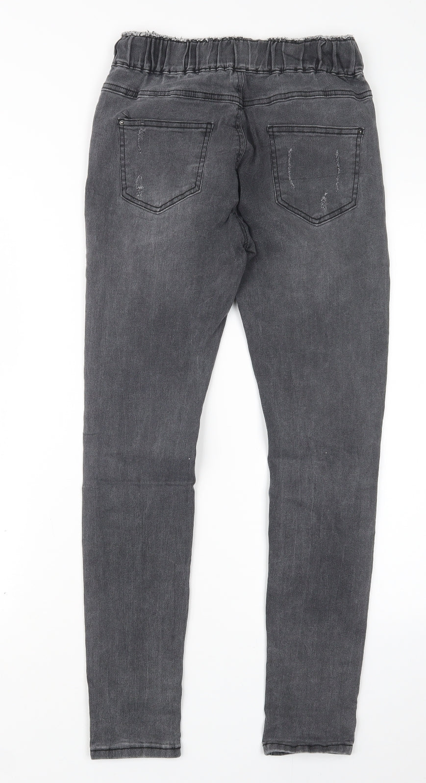 Preworn Womens Grey  Denim Straight Jeans Size XS L28 in