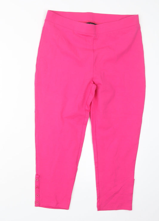 M&Co Womens Pink   Trousers  Size L L20.5 in