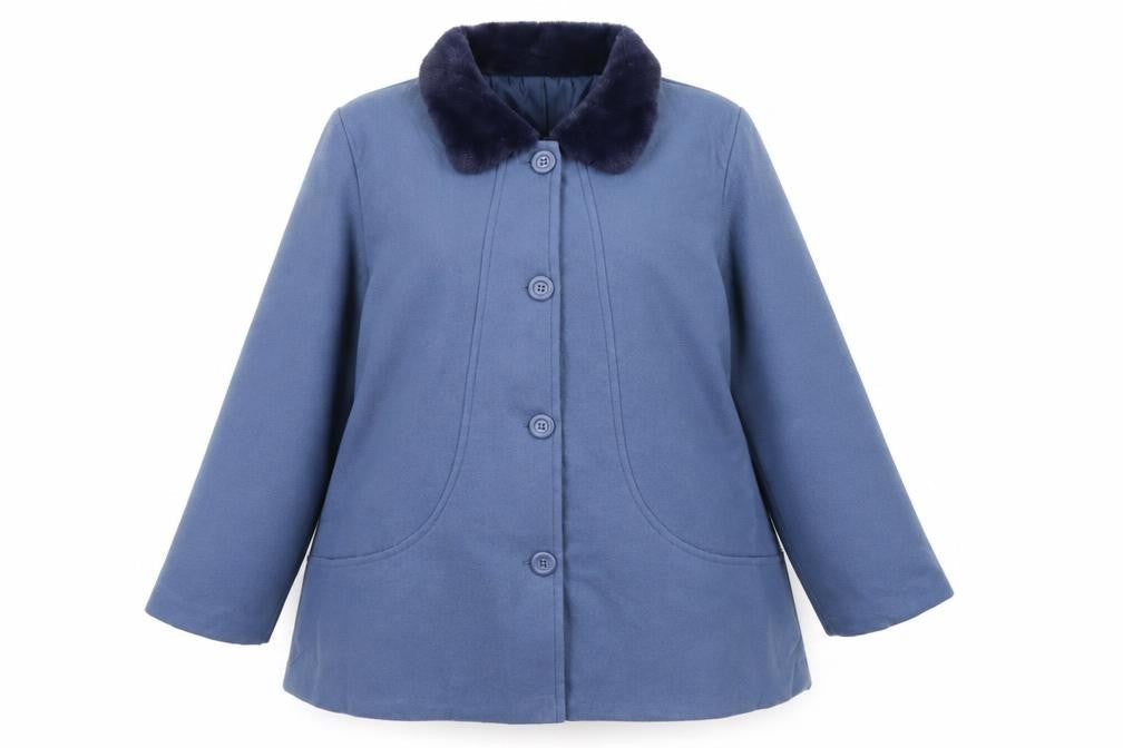 Gabrielle Vicenza Womens Blue   Overcoat Coat Size 20