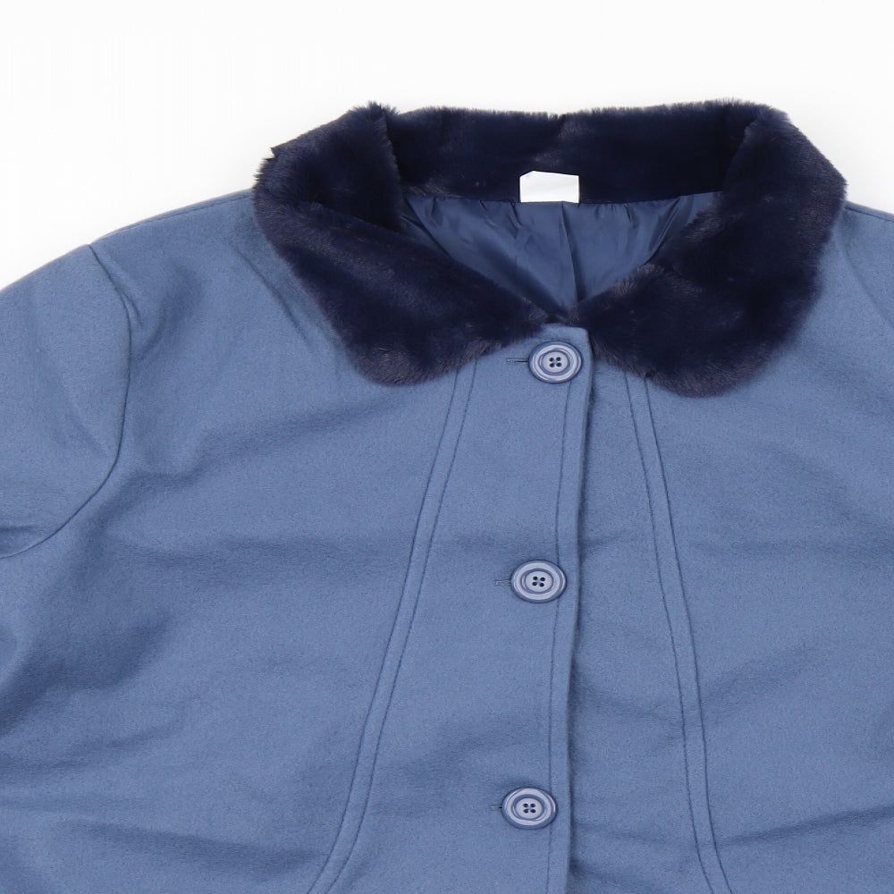 Gabrielle Vicenza Womens Blue   Overcoat Coat Size 20