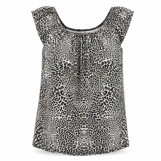 Peacocks Womens Brown Animal Print  Basic T-Shirt Size 14