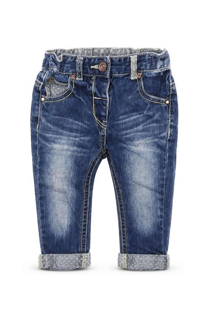 NEXT Girls Blue  Denim Cargo Jeans Size 6-9 Months