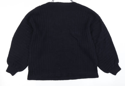 Tu Womens Blue  Knit Pullover Jumper Size 14