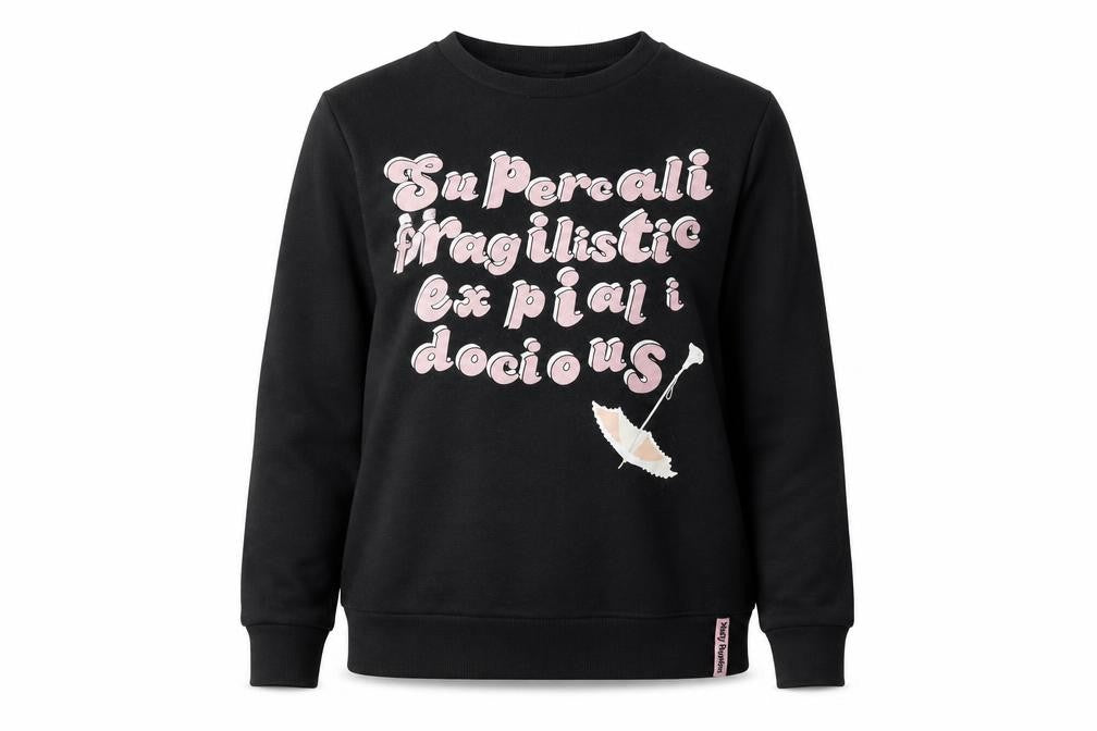 Primark Womens Black   Pullover Sweatshirt Size S  - Mary Poppins
